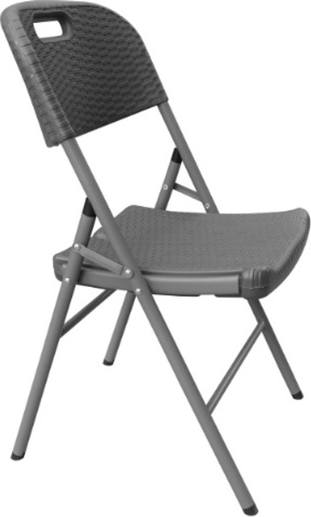 Rijoka Klappstuhl 4er Set - Rattan Design - Camping Stuhl klappbar- Taupe