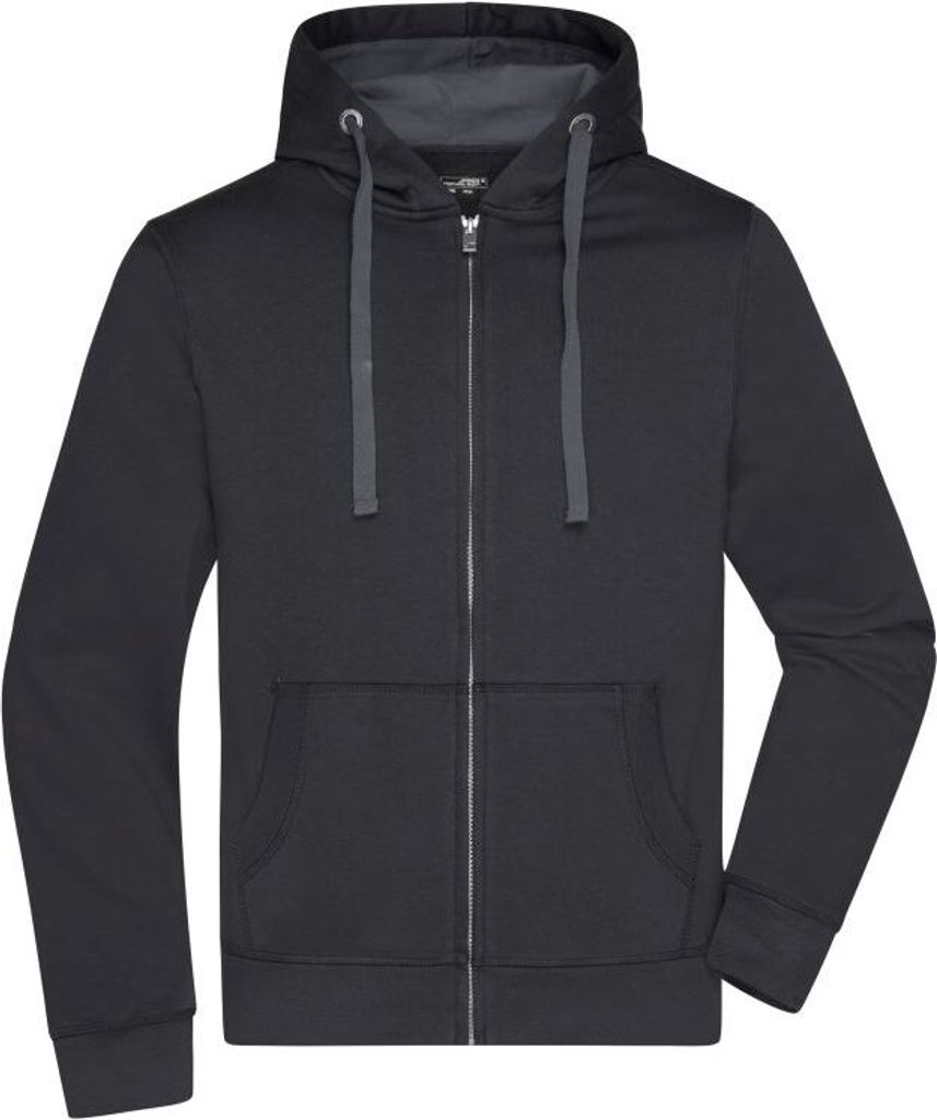 Premium Sweat-Jacke mit Bionic -Finish black/carbon, Gr. XL