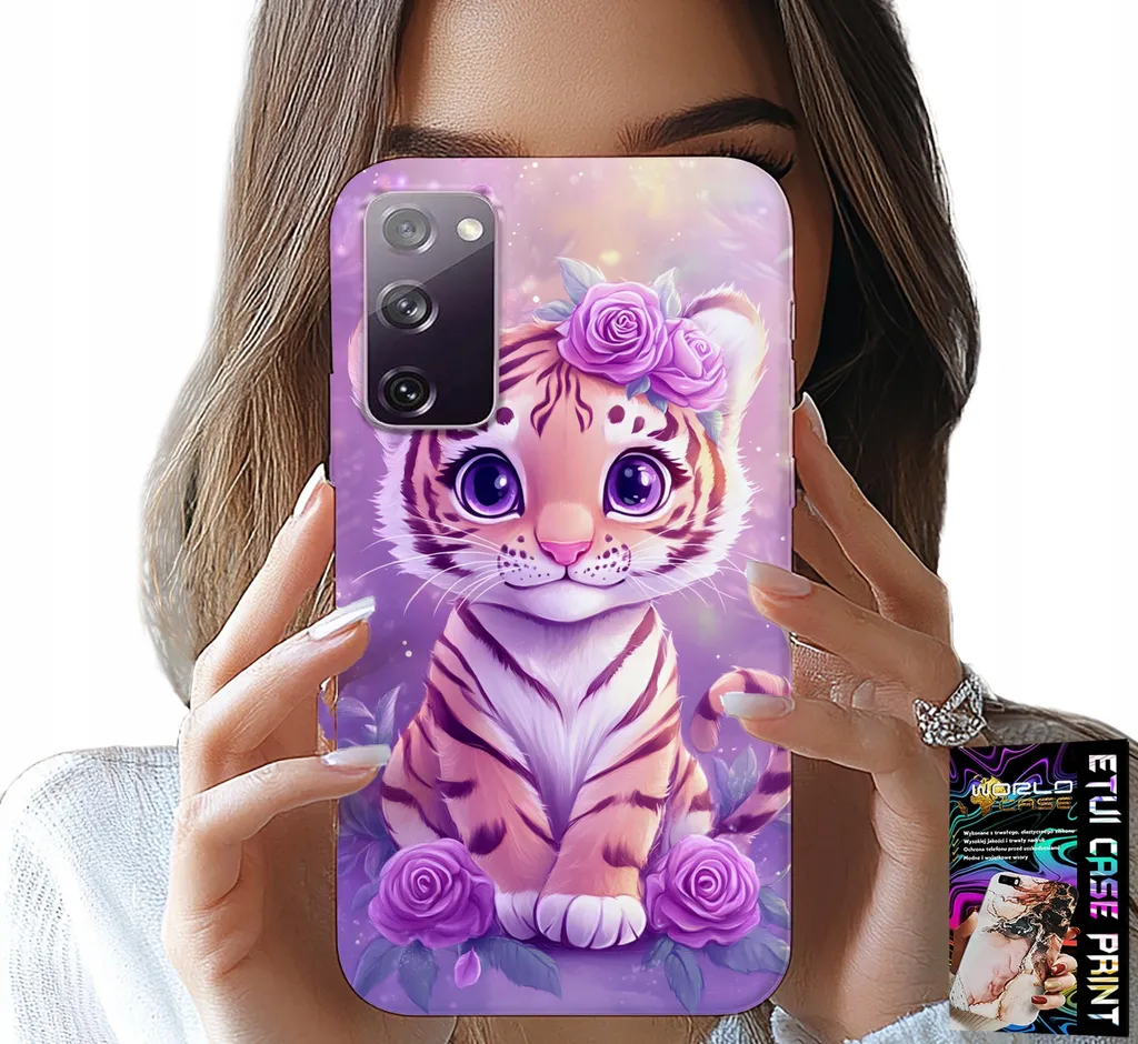 Cover Samsung S20 FE Rosa Tigre Chic + Vetro Protettivo HD
