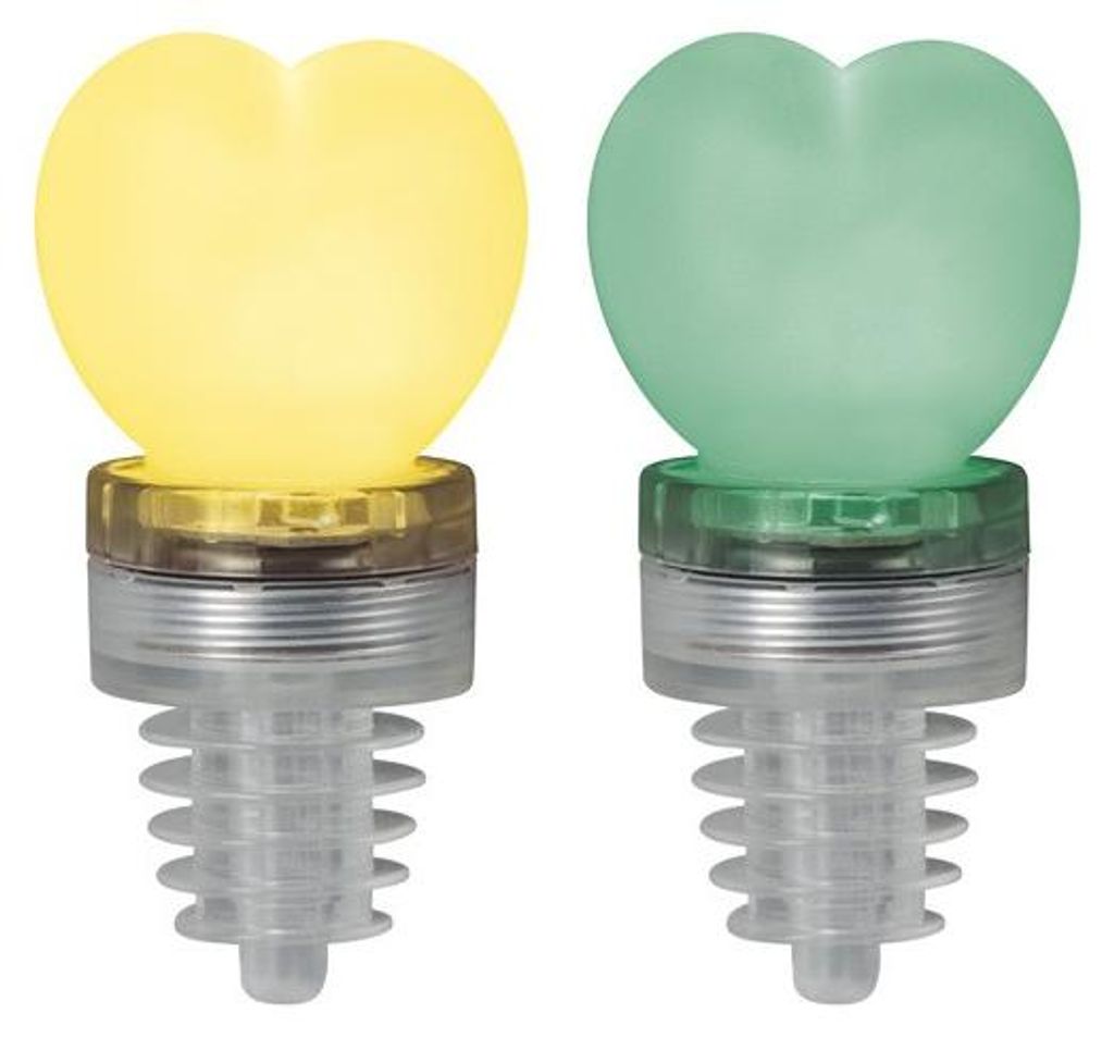 TIP Party LED Cork Heart 2er Grün+Gelb