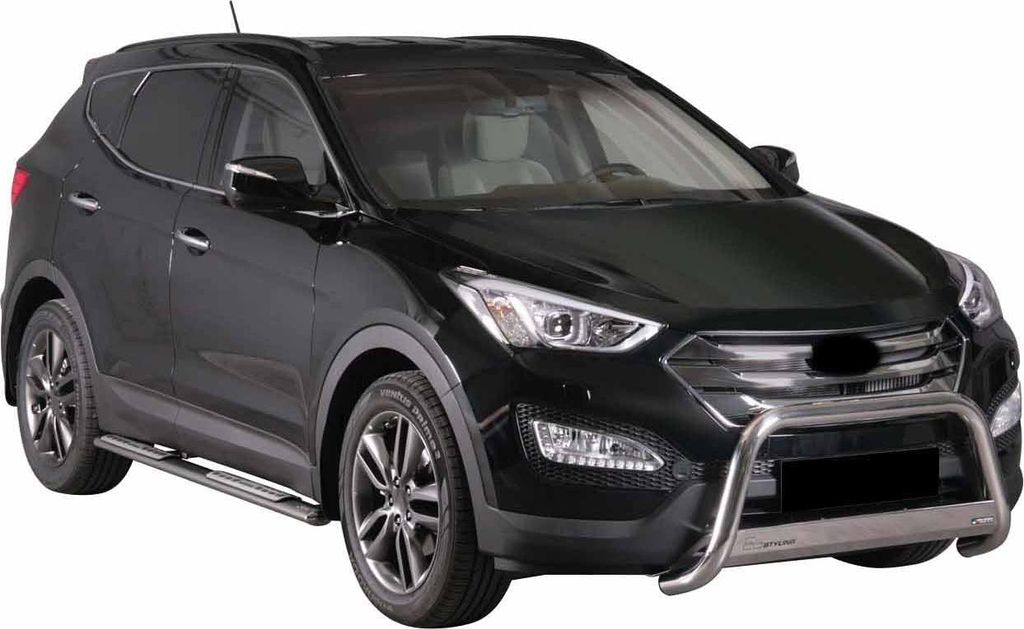 Edelstahl Seitenschweller Schwellerrohre für Hyundai Santa Fe 2012-2015 Silber