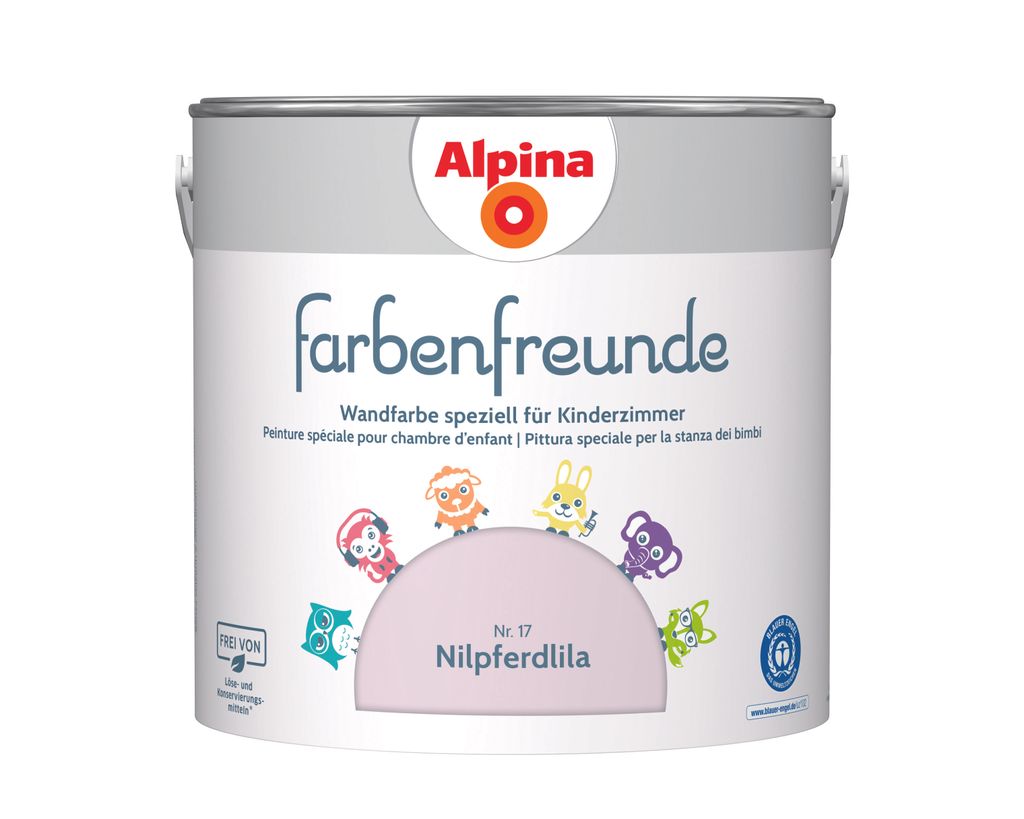 Alpina Farbenfreunde Wandfarbe Nr. 17 nilpferdlila 2,5 L Produktbild 