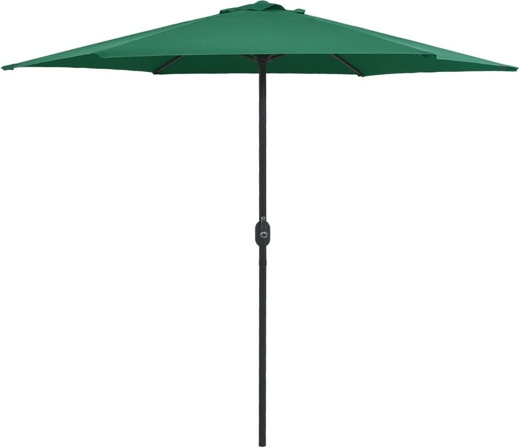 The Living Store Sonnenschirm mit Aluminium-Mast 270 x 246 cm Grün