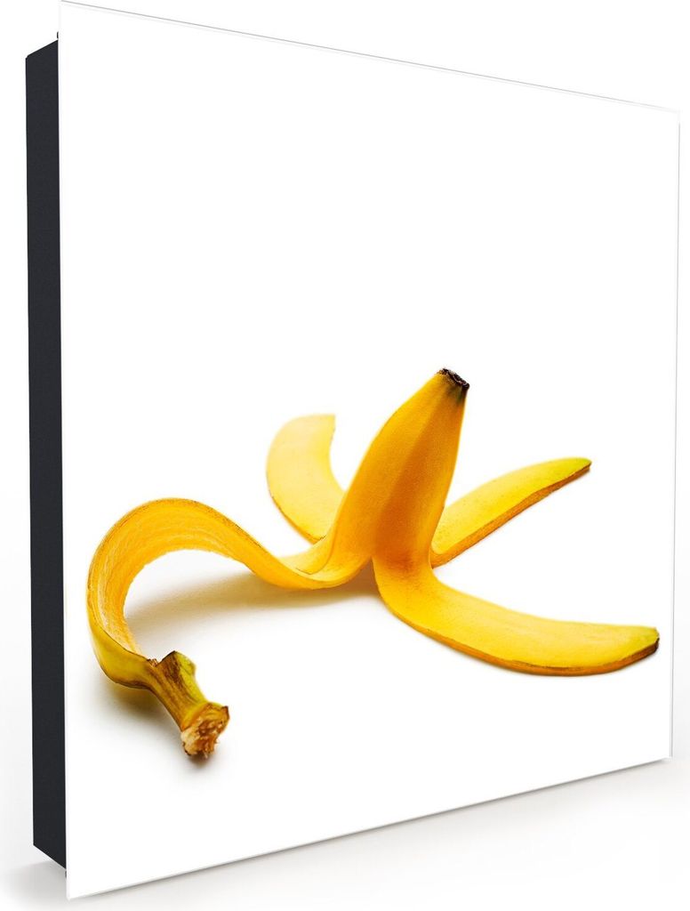 Nachbildung-Schlüsselkasten, Magnetpinnwand und Memoboard mit Glasfront Motiv Bananenschalen