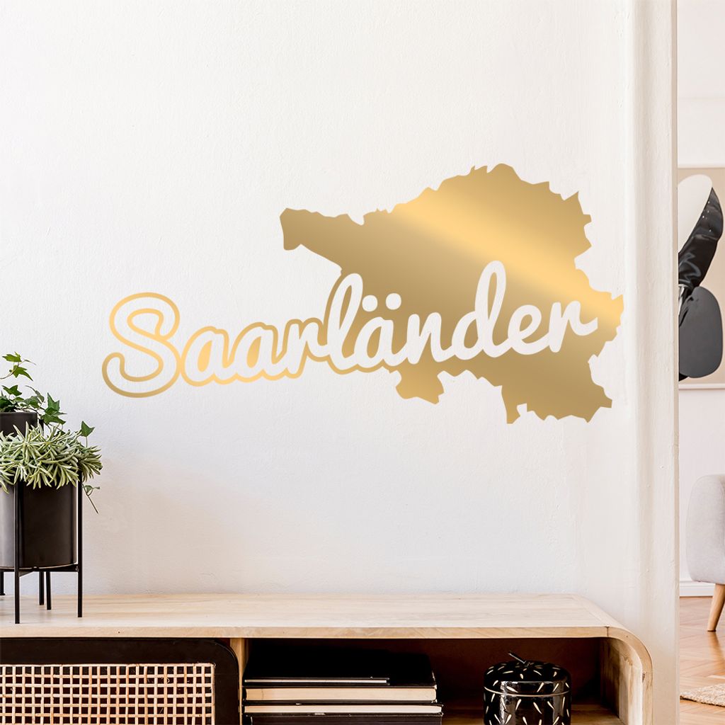 Saarländer Saarland Herkunft Wandtattoo Wandaufkleber Wall Sticker - Dekoration, Küche, Wohnzimmer, Schlafzimmer, Badezimmer