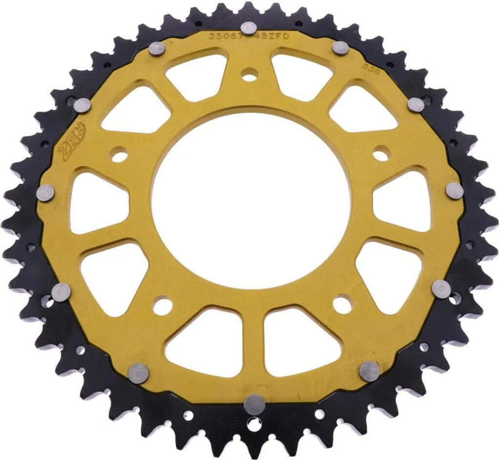 Couronne ZF Dual Noir Or 48 Dents 530 pour Harley Davidson RA 1250 Pro