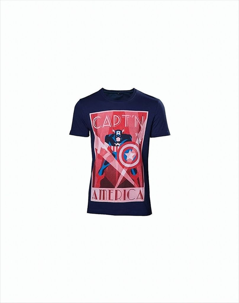 Marvel T-Shirt -L- Captain America, blau