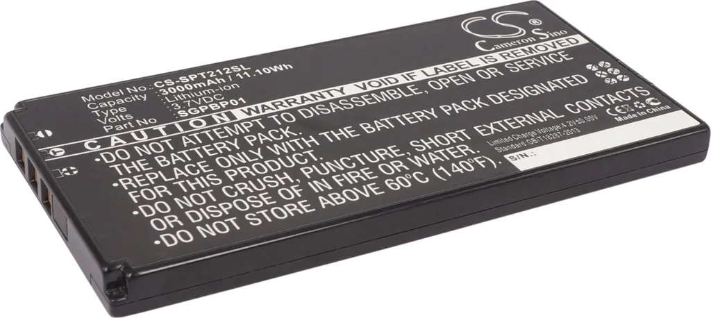 Batterie de rechange compatible Sony SGPT211AU/S et Tablette S SGPT212DE