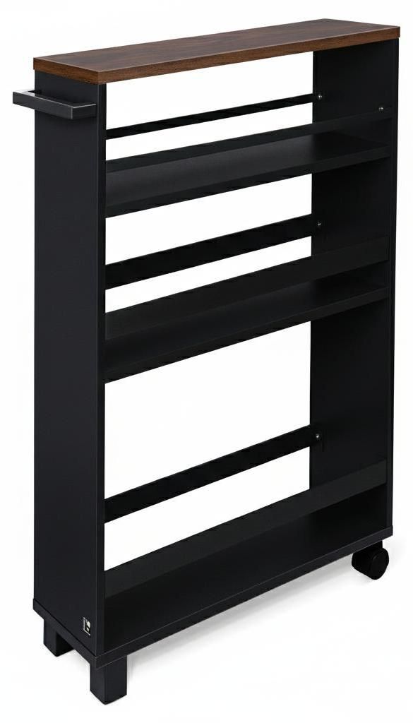 Bomoe Nischenregal 15cm breit Hylla, 79x50cm, Braun Schwarz