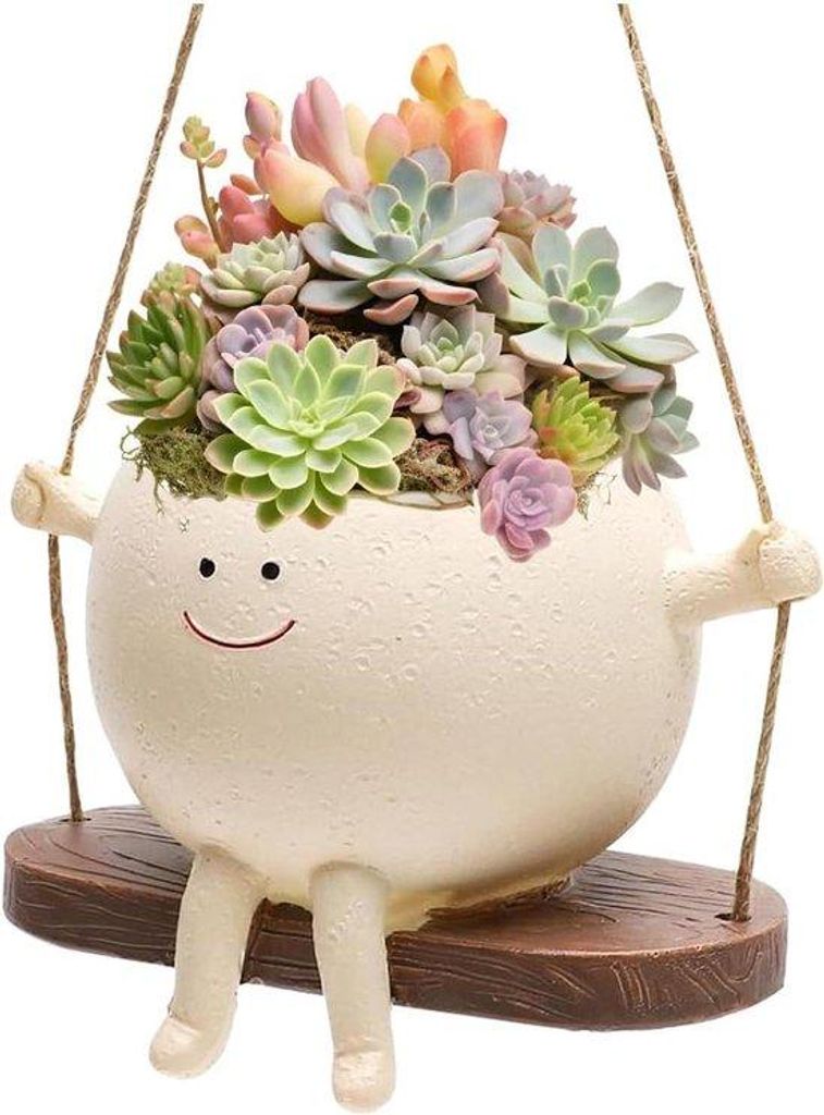 Hängende Resin-Floral-Teller für Innen- und Außenraum - Hängende Pflanzenteller aus Resin