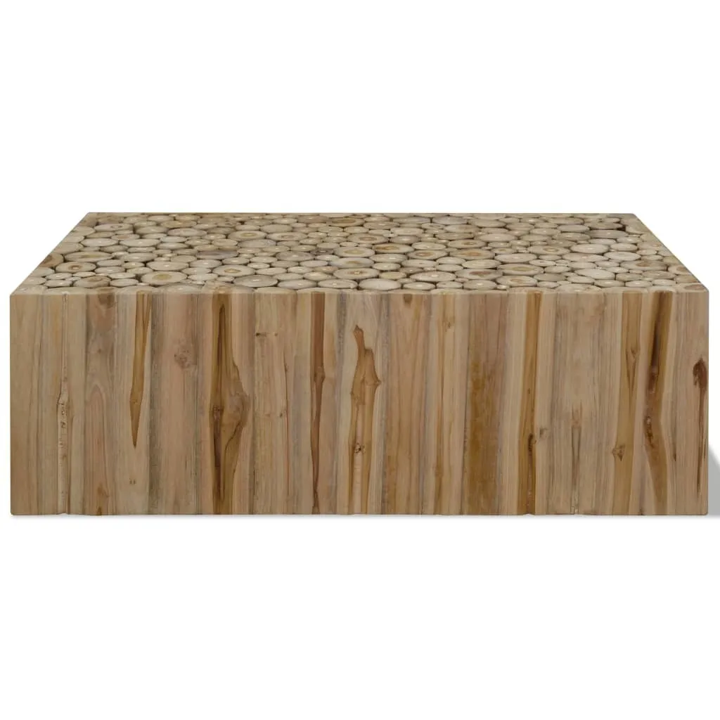Table basse en teck Lumarko 90x50x30 cm pour un salon authentique