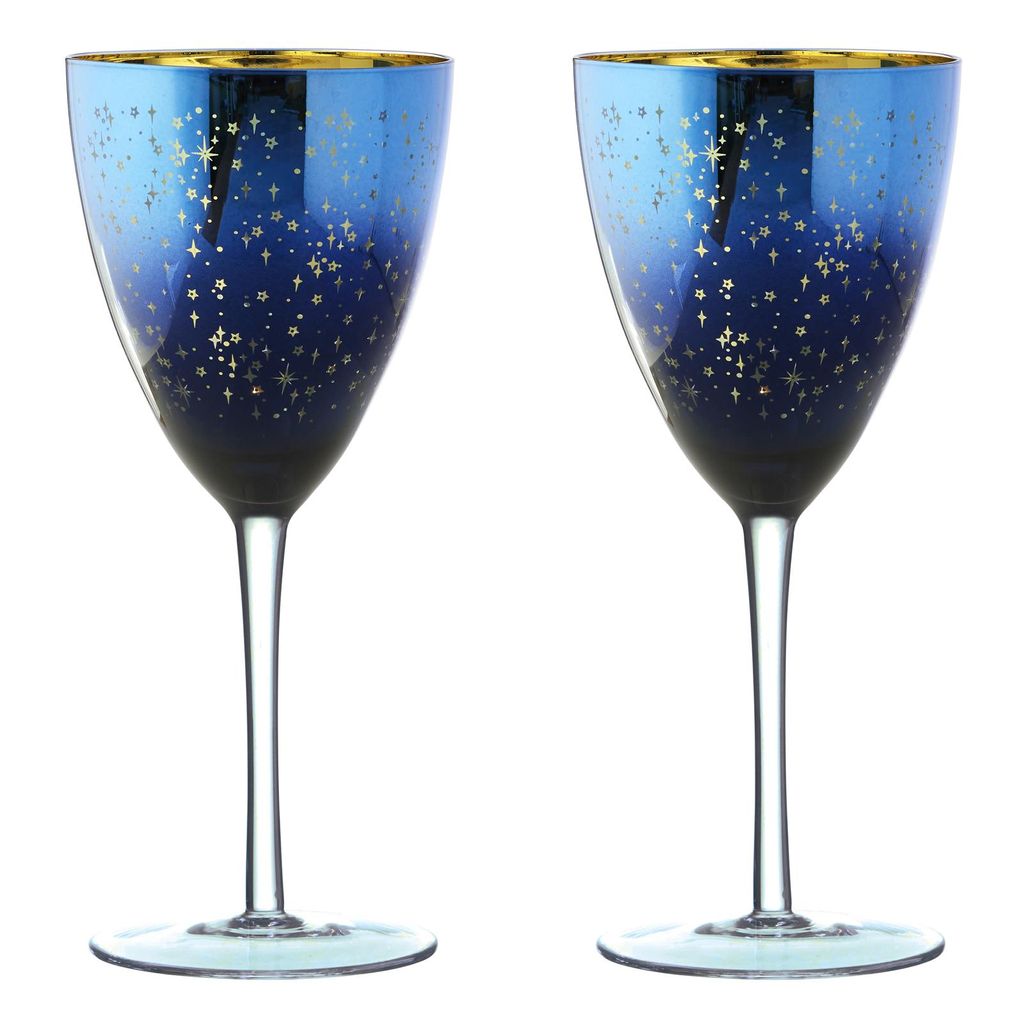 Verres à vin Artland, lot de 2, série Galaxy, bleu nuit, Image du produit 