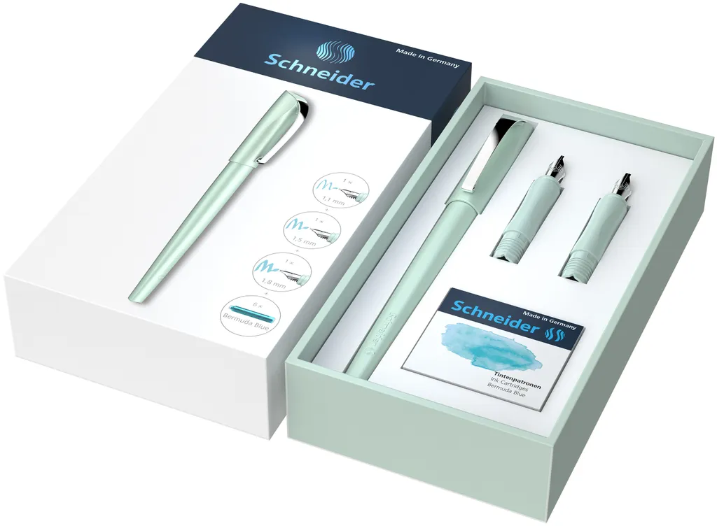 Penna Calligrafica Schneider 143811 Callissima Menta - 3 Nipples Set