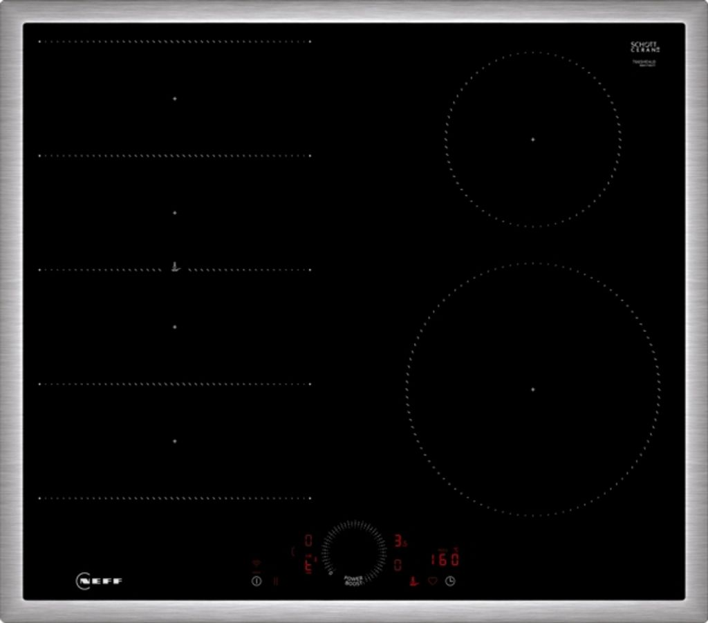 NEFF T66SHE4L0, N 70, Induktionskochfeld, autarkes Glaskeramik-Kochfeld 60 cm breit, Twist Touch, Flex Induction, Home Connect, Smart Hood Automati...
