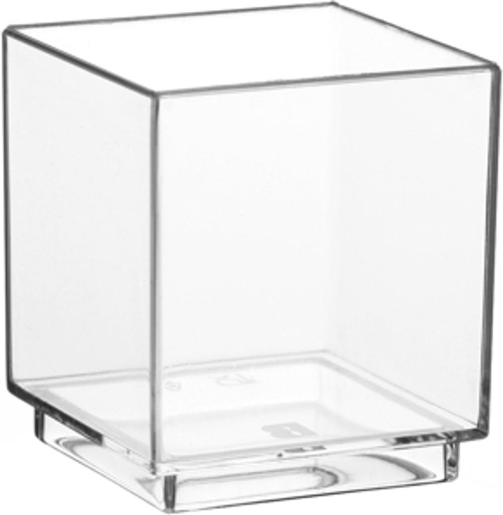 96 Fingerfood - Schalen, PS eckig 55 ml 4,7 cm x 4,2 cm x Produktbild 