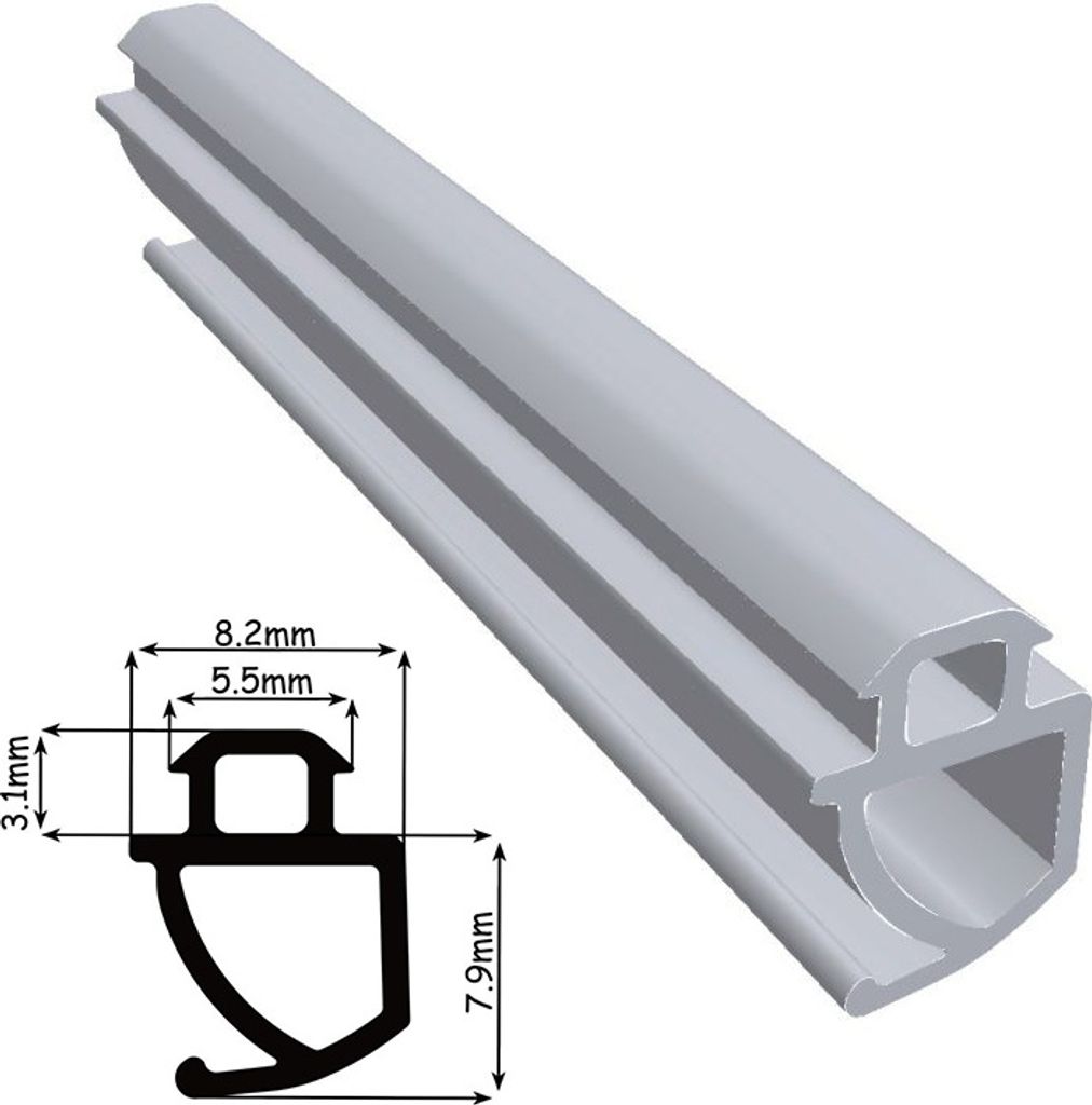 Fensterdichtung Gummidichtung S-1693 EPDM 30m Grau Dichtungsprofil für Fenster und Türen