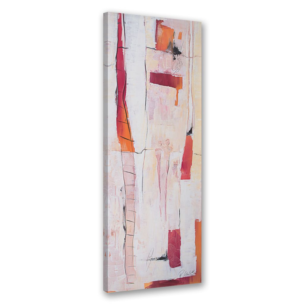 Leinwandbild Künstlerische Abstraktion 30x90 Feeby Beige bild für die wand bereit zum aufhängen