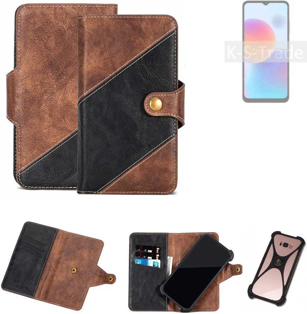 K-S-Trade Handyhülle Schutzhülle Bookstyle Case kompatibel mit ZTE Blade A52 Klapphülle Cover Hülle Schutztasche 1x