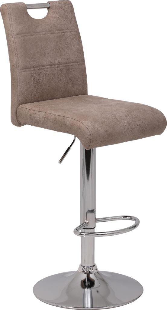 2er Set Barhocker Miranda - Microfaser Beige -  Produktbild 6