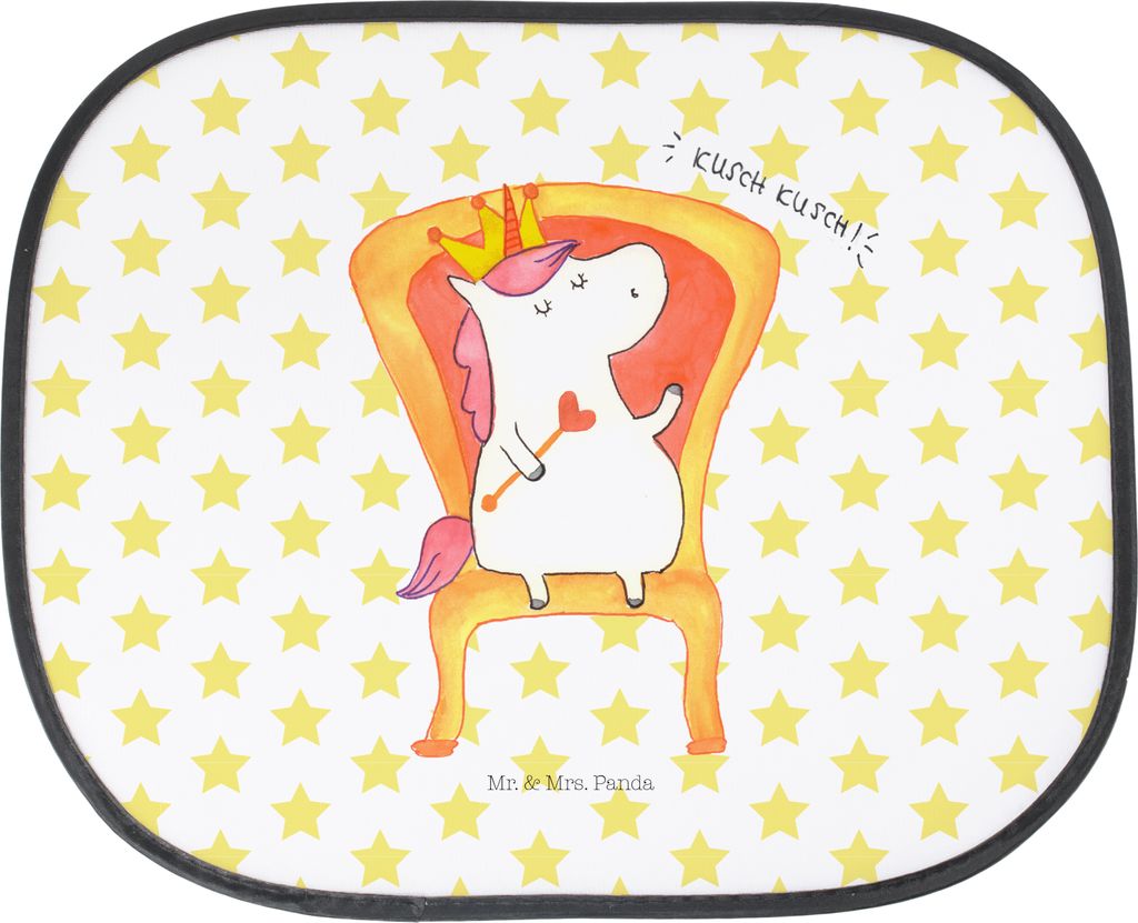 Mr. & Mrs. Panda Sonnenschutz Auto Einhorn Prinzessin - Weiß - Geschenk, Unicorn, Monat, Autoscheiben, autofenster, für, Sonnenblende, Geburtstag...