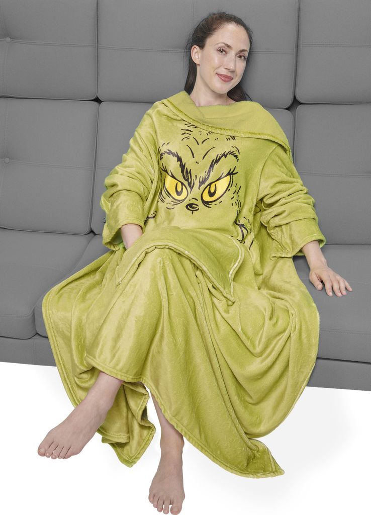 The Grinch TV Decke mit Ärmeln und Taschen Flauschige Produktbild 6