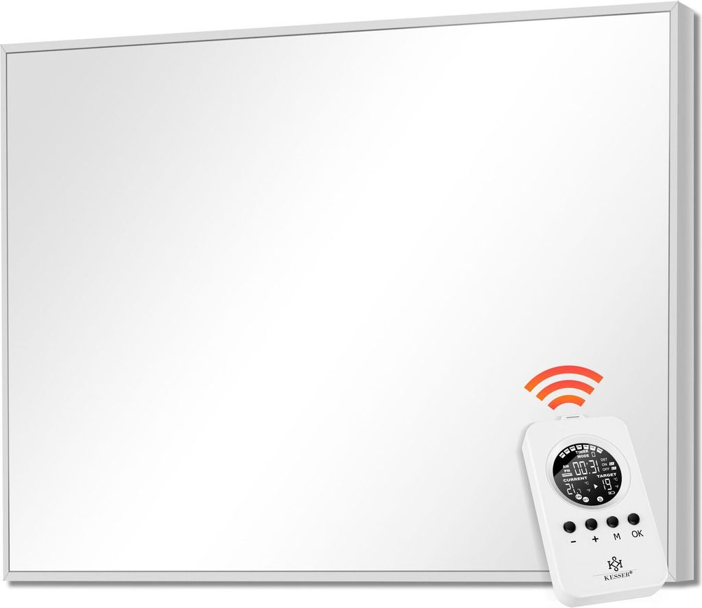 KESSER Infrarotheizung Mit Thermostat Infrarotheizkörper Elektroheizung Infrarot Heizung Wandheizung - 28 unterschiedliche Routineprogramme , He...