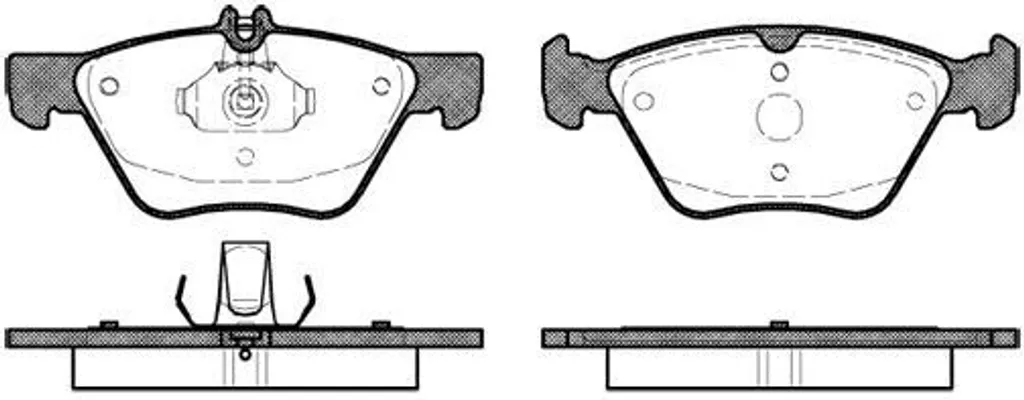 Plaquettes de frein avant contre les vibrations pour Mercedes W210