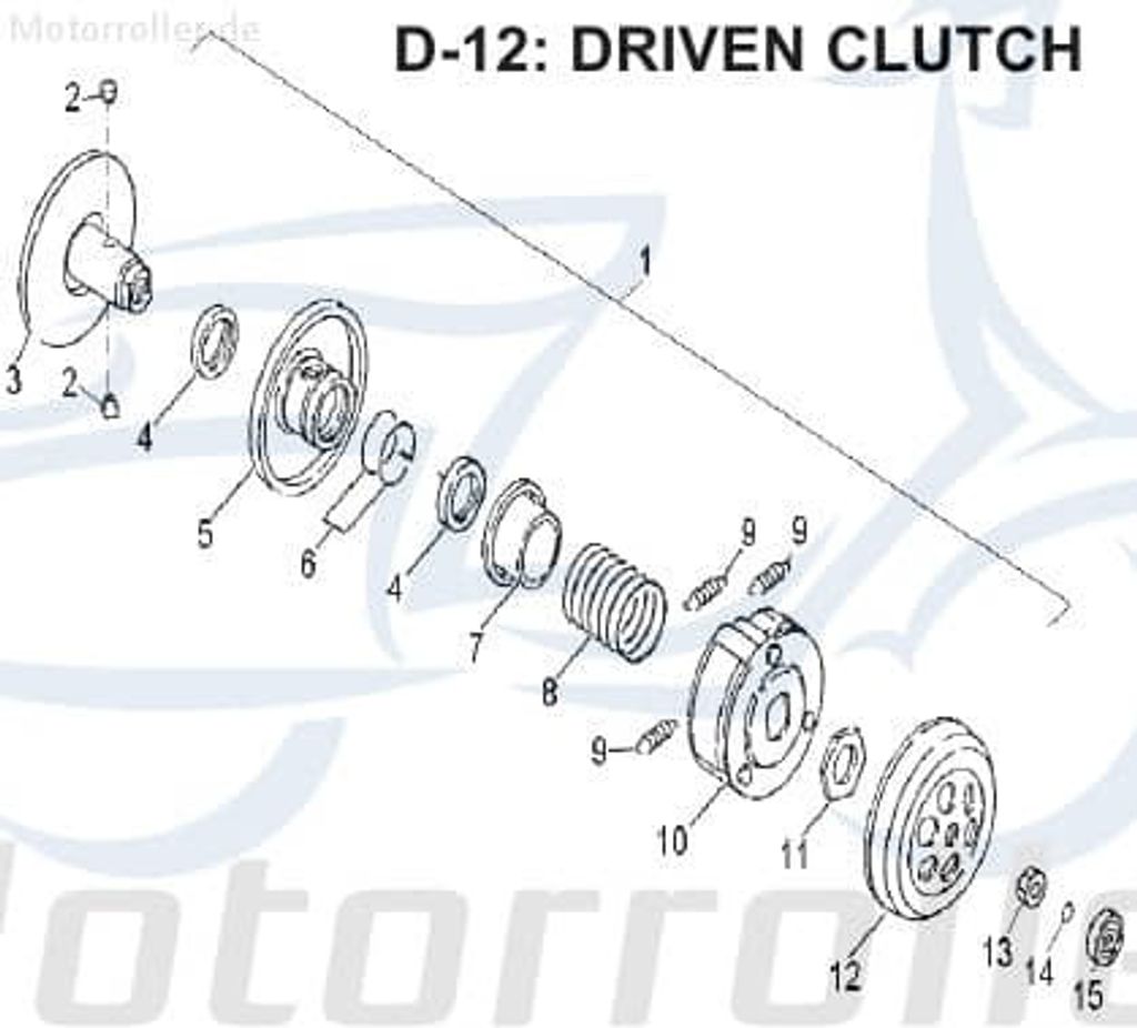 AEON Bundmutter M28 Cobra 50 Sechskantmutter Quad 50ccm 2Takt Motorroller.de Flanschmutter Sechskant-Mutter Flansch-Mutter Maschinenmutter Bund-Mutter