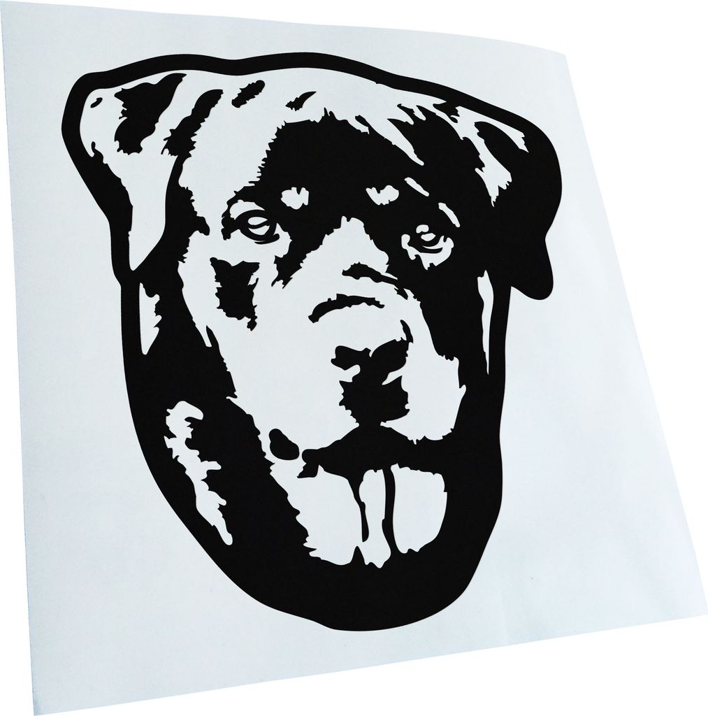 Kiwistar - Autoaufkleber - Rottweiler Hund - Schwarz - 30x27cm - Aufkleber für Auto, Laptop, Fahrrad, LKW, Motorrad Mehrfarbig JDM Decal Racing