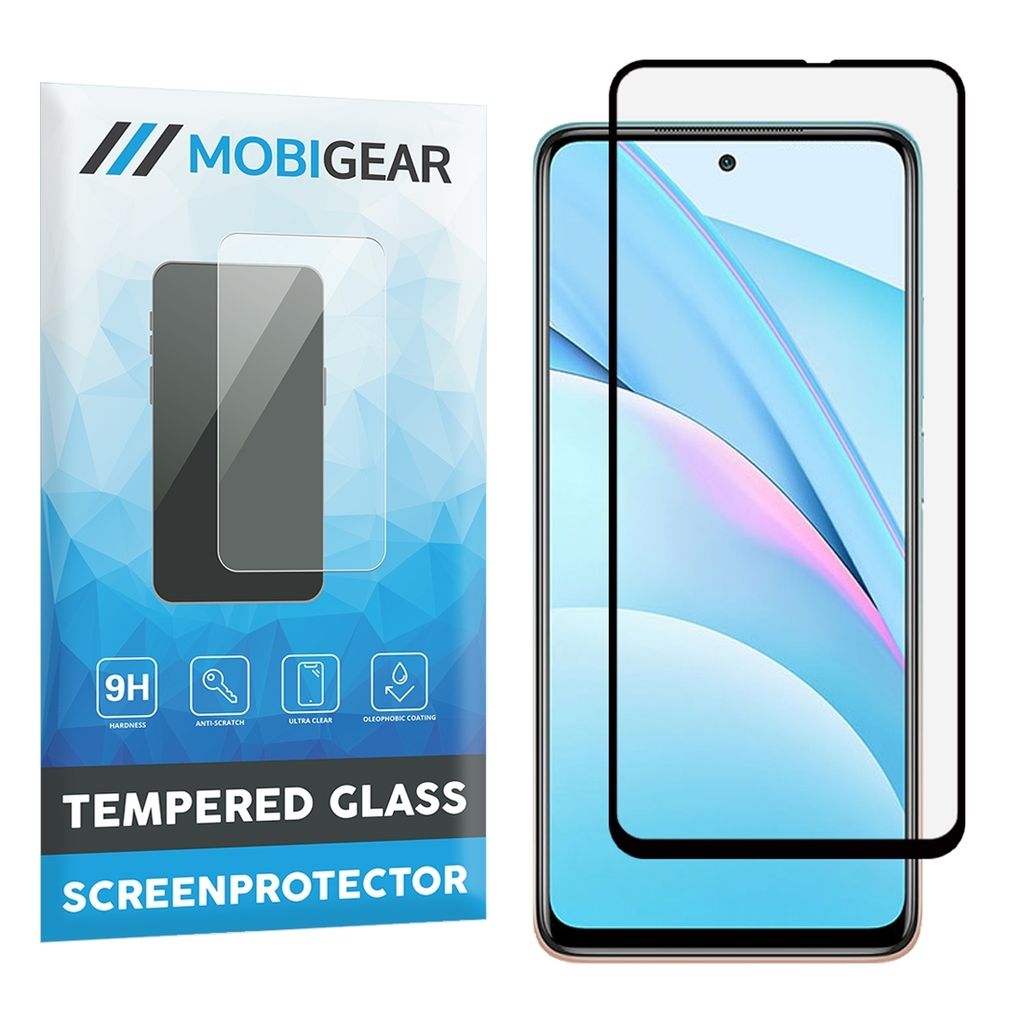 Mobigear Premium Xiaomi Mi 10T Lite Panzerglas Gehärtetes Glas Displayschutz - Hüllenfreundlich - Schwarz