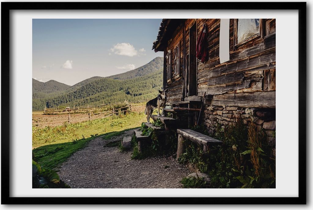 Bild 60x40 MDF-Rahmen, Wandkunst Holzberghaus