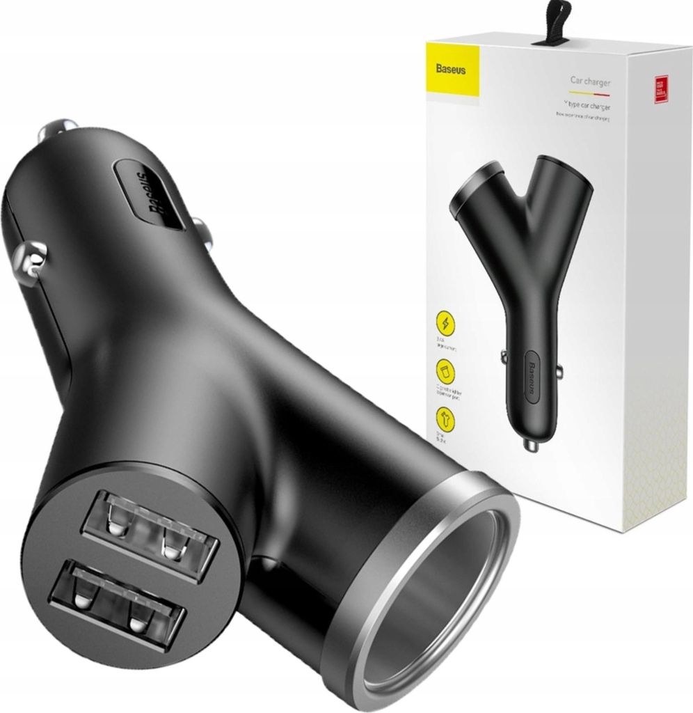 Baseus CCALL-YX01 chargeur pour appareils mobiles Noir Auto Image du produit 