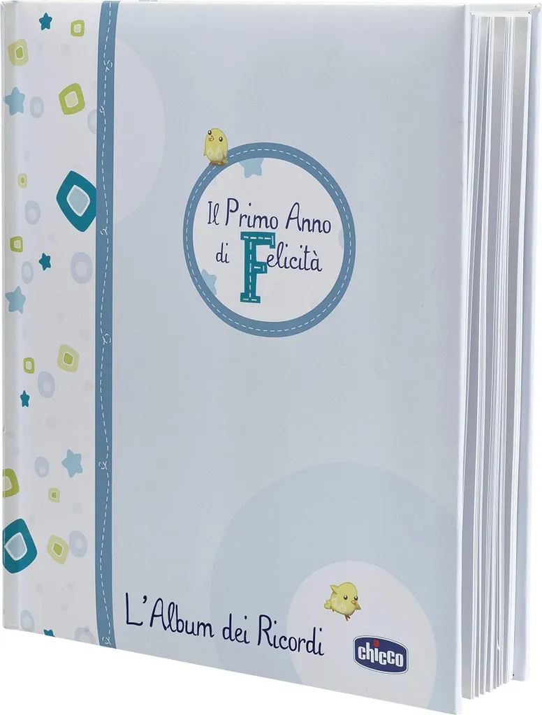 Cadeau de naissance : Album de souvenirs bleu Chicco pour petit garçon