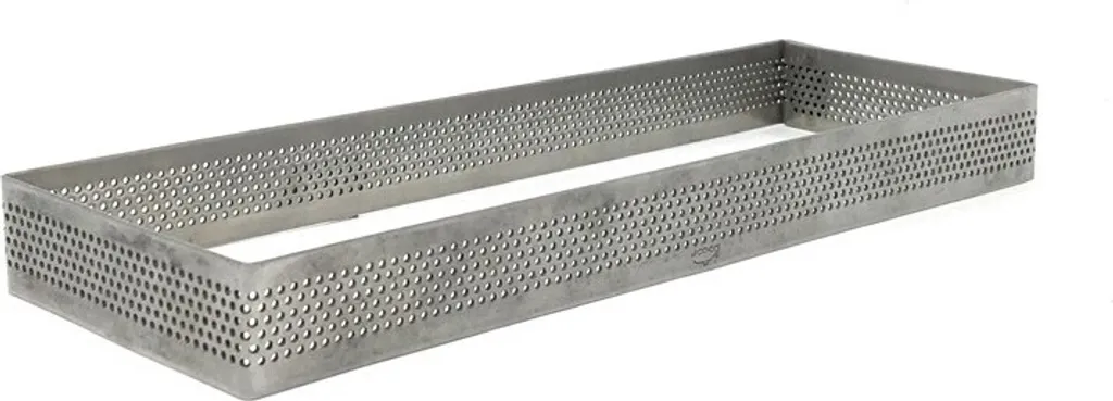 Lacor 68598 Stampo Rettangolare Perforato 28x8cm in Acciaio Inox Professionale
