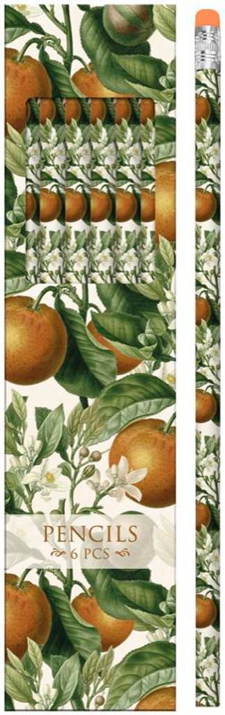 Ołówki ozdobne STPEN25 pomarańczowe - zestaw 6 sztuk