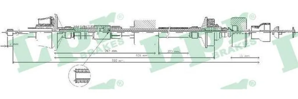 Câble d'embrayage renforcé LPR C0029C - Référence OE 2150Z5 Xsara