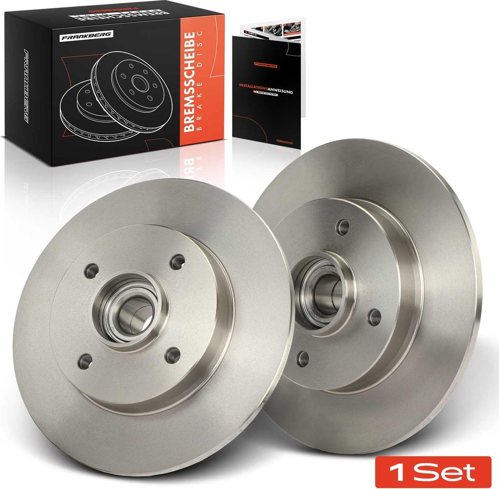 Frankberg 2x Bremsscheiben Hinterachse für Citroën C4 II Kasten/Schrägheck Stufenheck Bj ab 2007