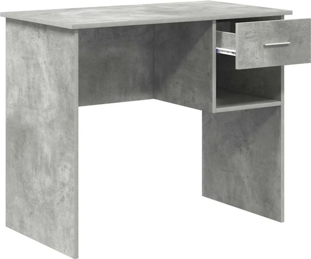Scrivania Salvaspazio 90x49 cm Grigio Cemento vidaXL | Arredo Studio - 5