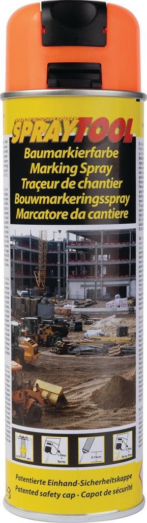Spray di marcatura arancione fosforescente 500ml arancione Immagine del prodotto 