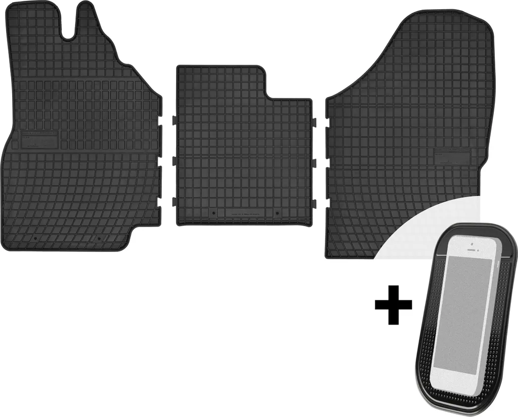 Tappetini in gomma per auto Tappetini per auto su misura set da 3 pezzi - adatto per Iveco Daily VI dal 2014