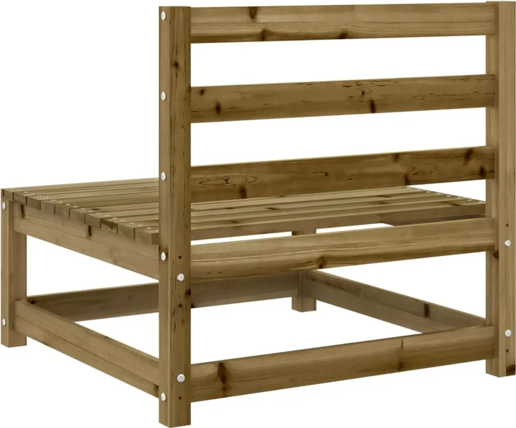 Modulo Divano Outdoor in Pino 70x70x67 | Design Nordico per Giardino - 7