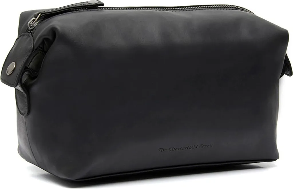 Trousse de Toilette Homme en Cuir Noir Westport Washbag de Grande Taille