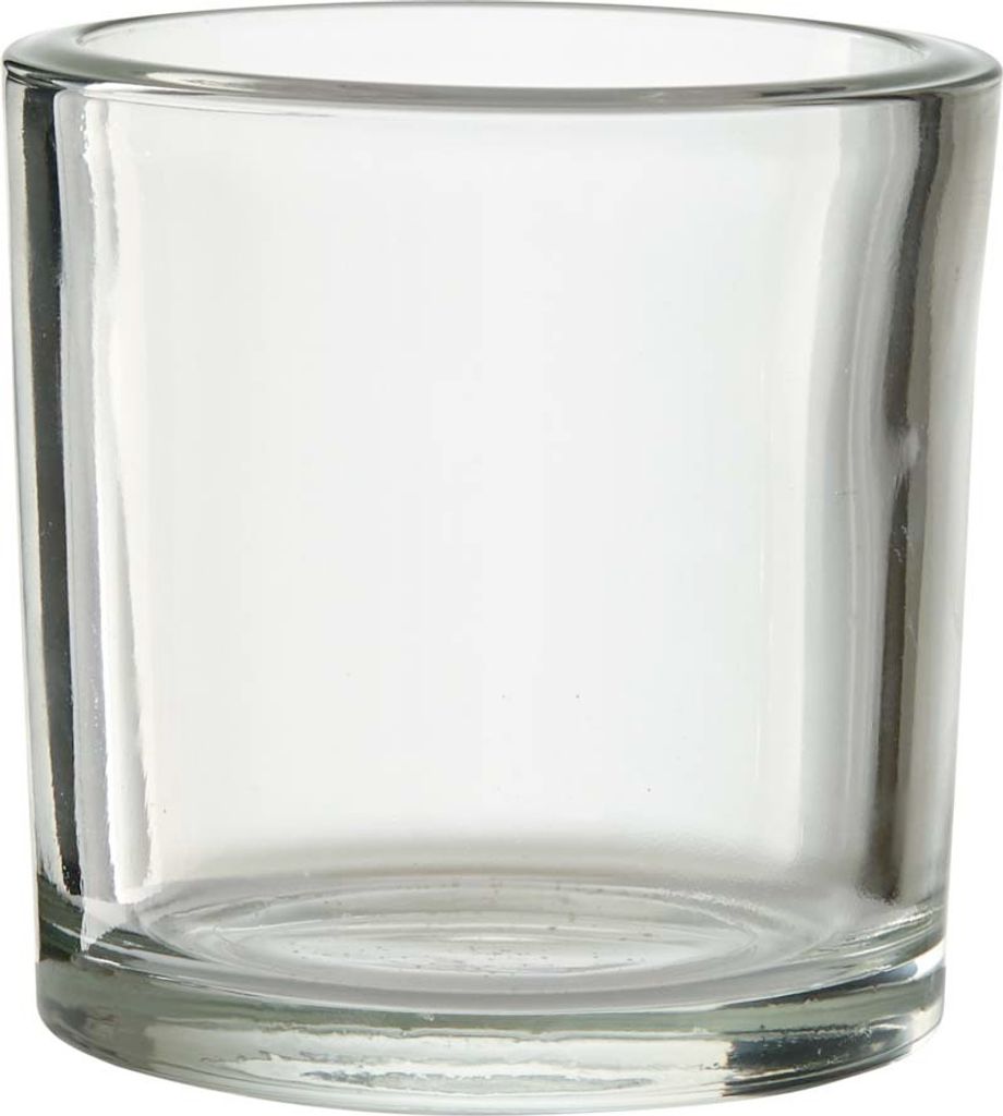 Teelichthalter Kerzenglas HEAVY H. 10cm D. 10cm klar Produktbild 