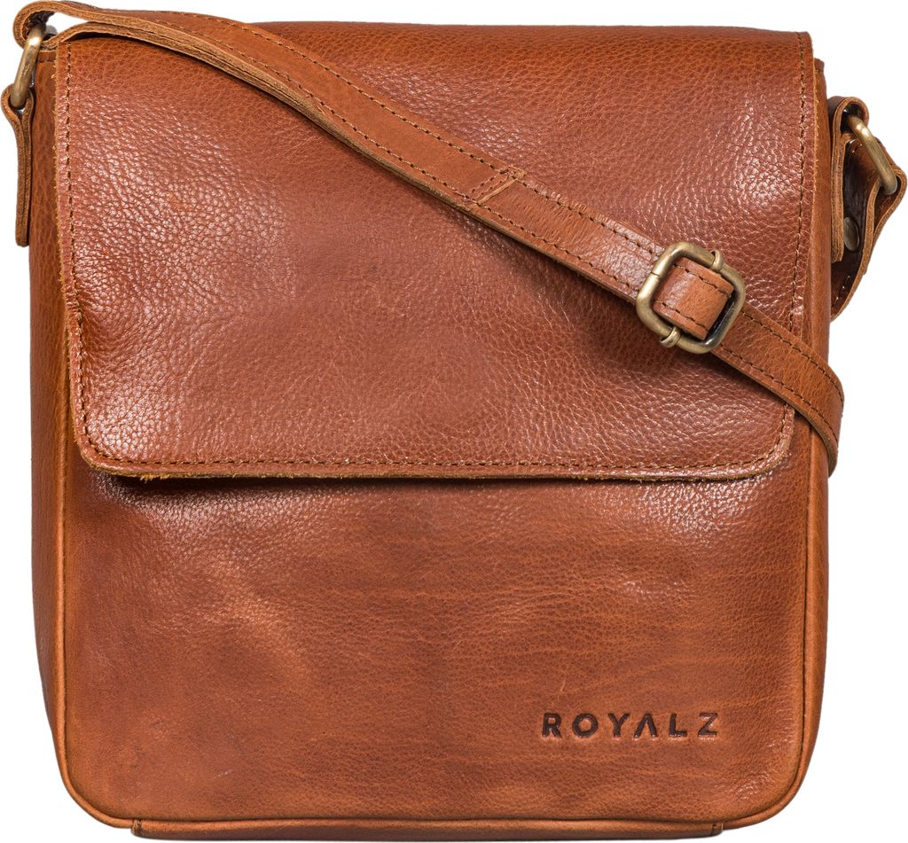 ROYALZ "Illinois" Herrentasche zum Umhängen klein Leder Umhängetasche Herren Messenger Bag Vintage Ledertasche Schultertasche Handtasche Echtleder
