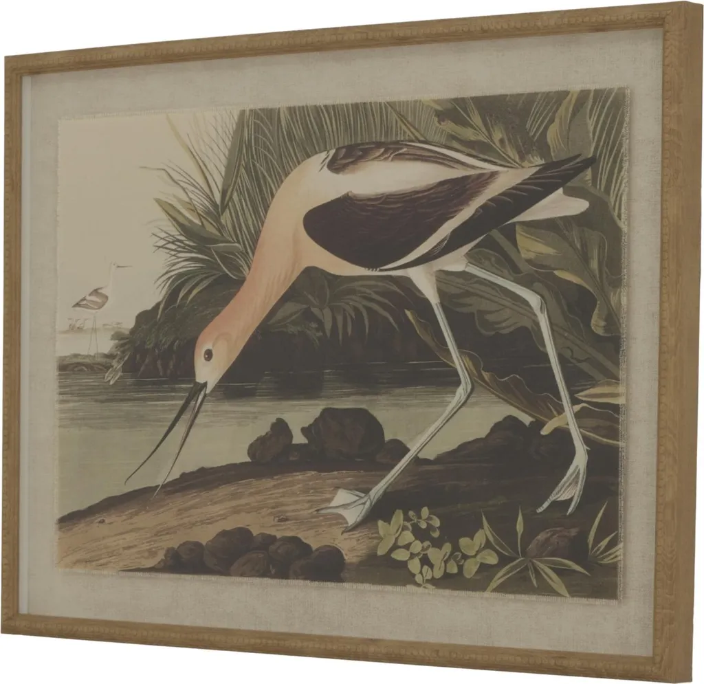 Art mural Avocette élégante Flora & Fauna Hill Interiors HI5164 62cm