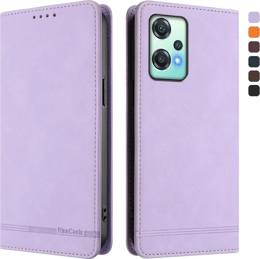 Custodia OnePlus Nord CE 2 Lite 5G Flip Viola - Pelle Retrò Premium