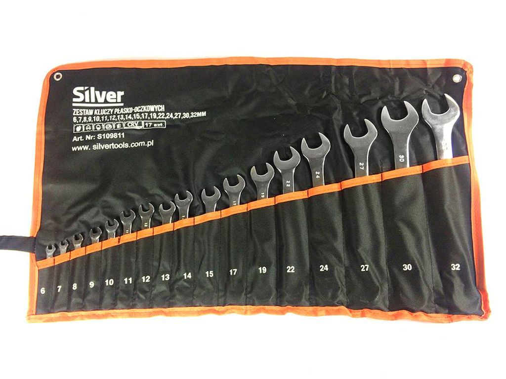 Flach-Ring-Schlüsselsatz Silver S109811 17-teilig 6-32 mm CrV