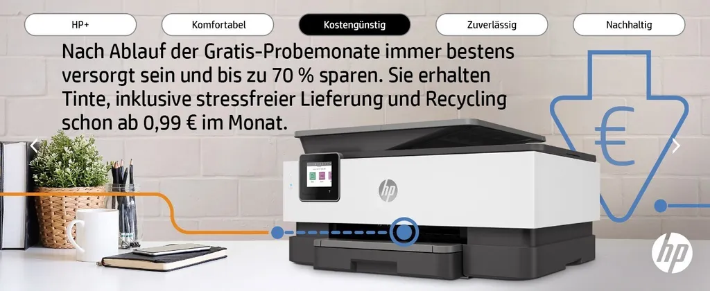 HP OfficeJet Pro 8022e Imprimante Tout-en-Un Jet d'Encre avec HP Plus