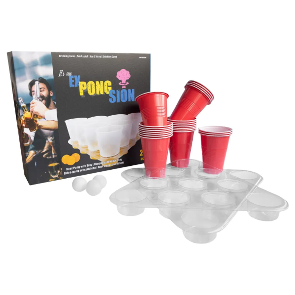 Pack Beer Pong 50 Gobelets de 450ml en Plastique pour Fête et Barbecue