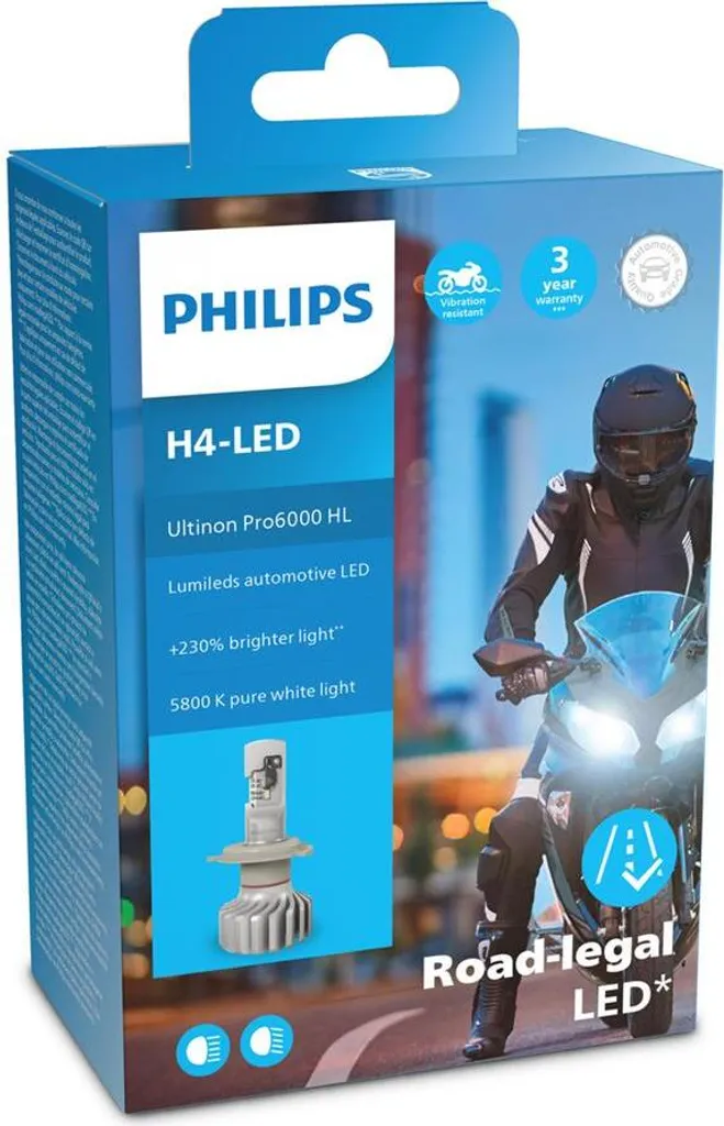 Philips LED Ultinon Pro6000 Boost Homologuée Route avec Design Compact - 9